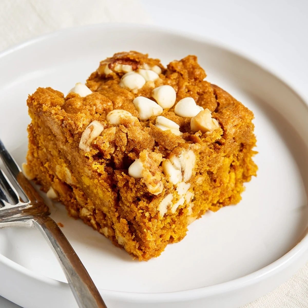 Delicious pumpkin muffin blondie bars, perfect for autumn gatherings and cozy desserts.  