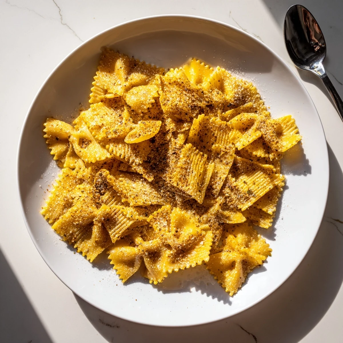 Crispy pasta chips seasoned variety, perfect for dipping or snacking together.  