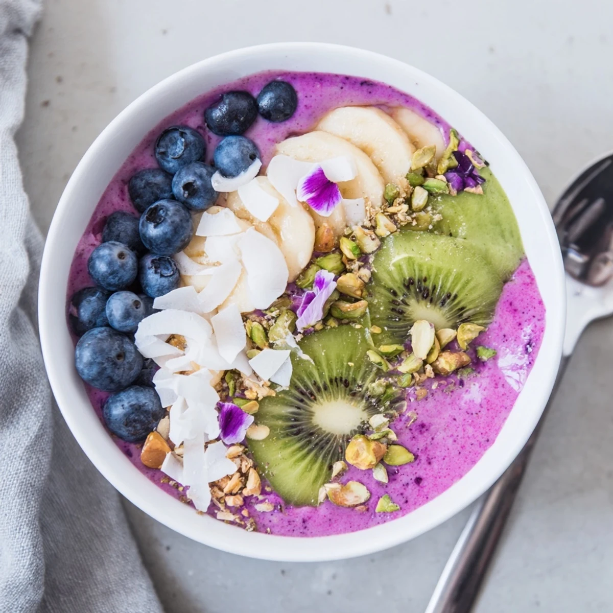 Delightful smoothie bowls topped with fresh berries and crunchy granola for morning energy.  