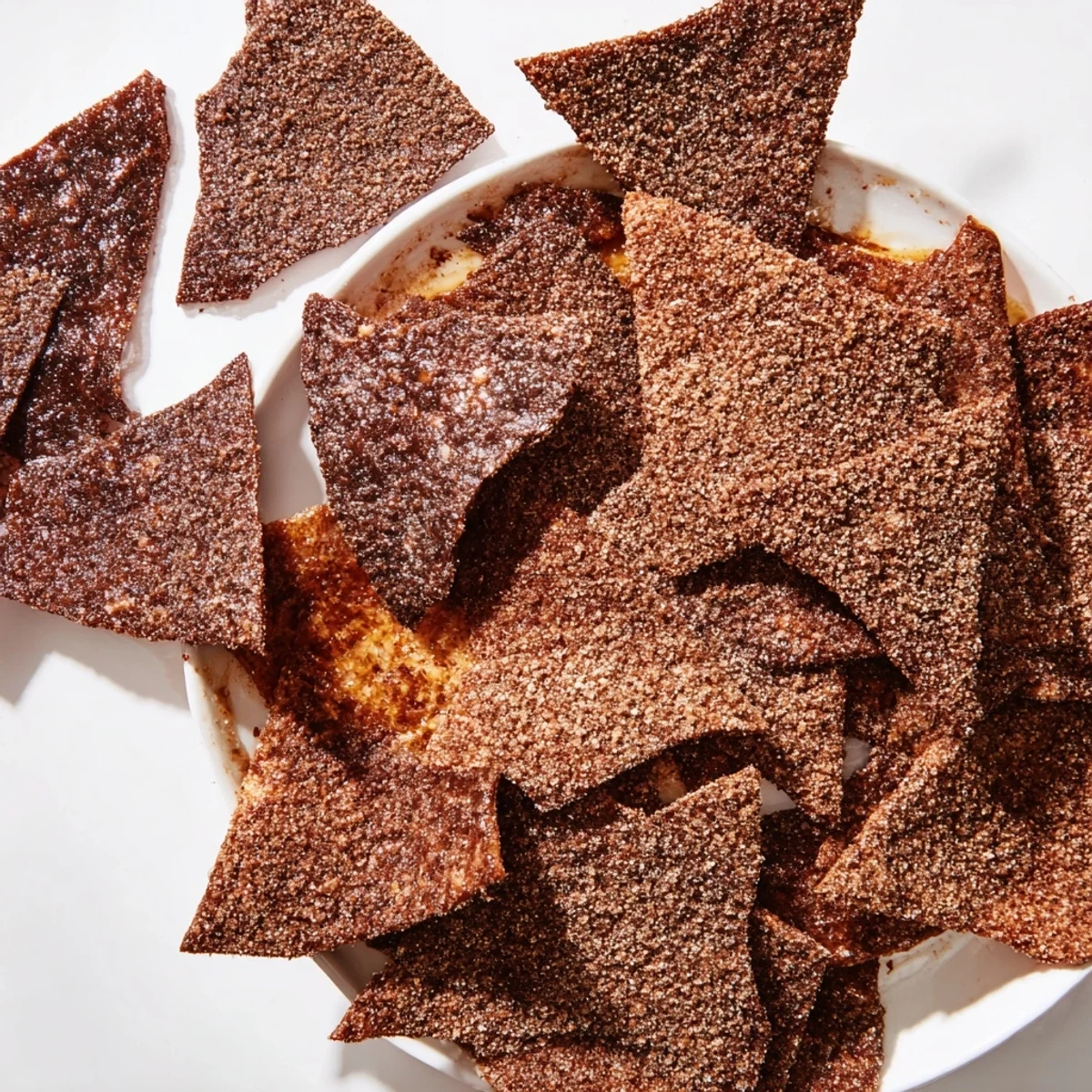 Crispy dessert chips and salsa served with vibrant fruit blend, perfect for parties.  