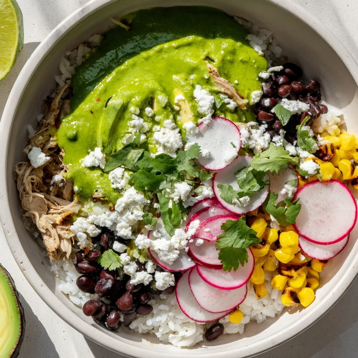 Green Enchiladas Rice Bowl