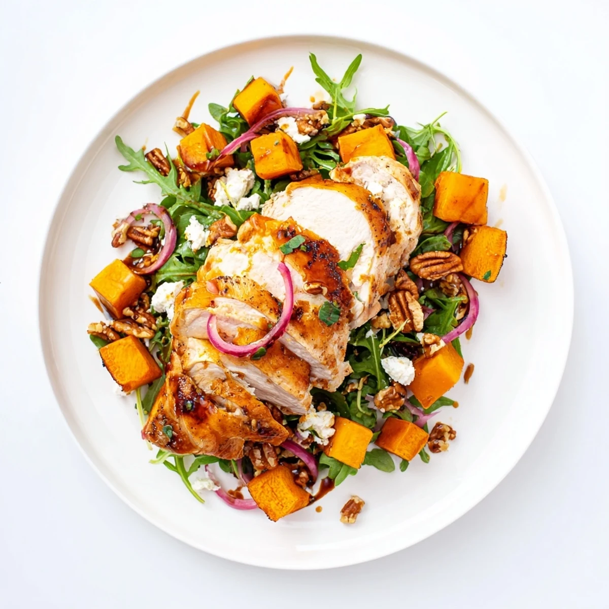 Roasted Chicken Winter Squash Salad