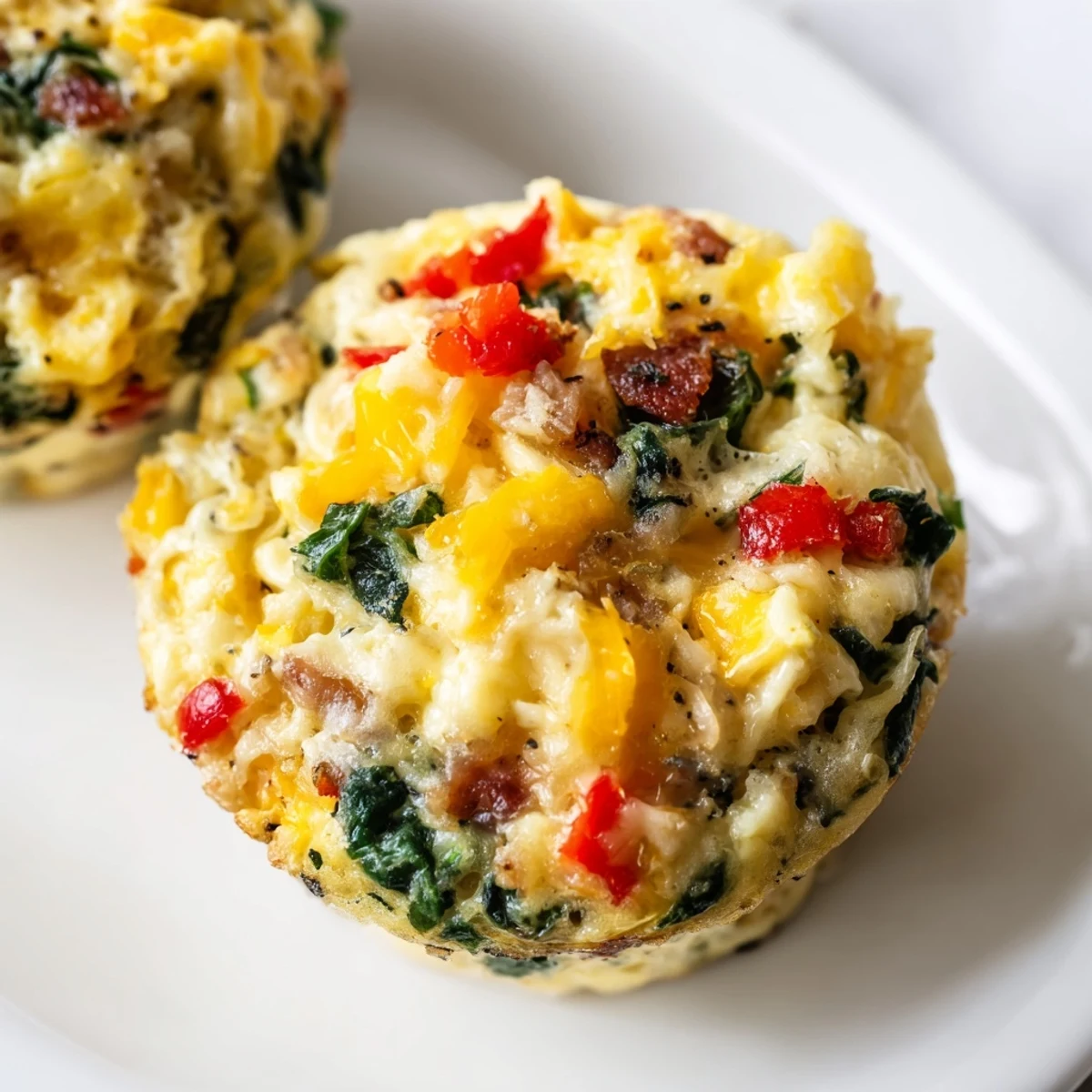 One-Pot Breakfast Casserole Muffins, golden brown and cheesy, are perfect for grab-and-go mornings.