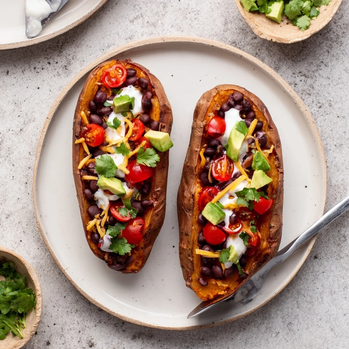 Loaded Baked Sweet Potatoes