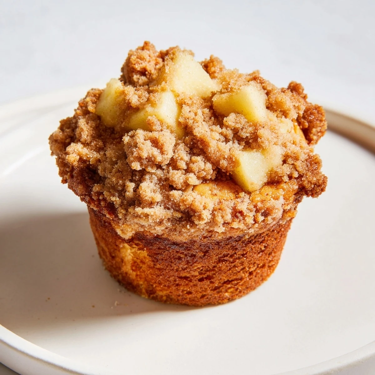 Warm, appetizing stack of baked Tasty Apple Muffins, perfect for breakfast or a sweet treat.