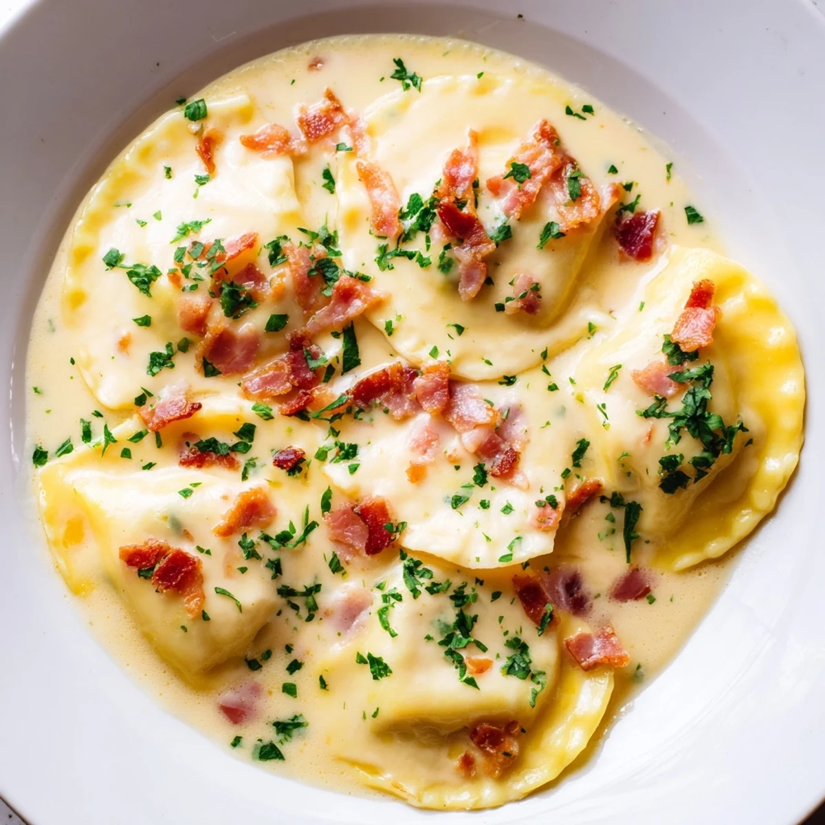 Olive Garden Ravioli Carbonara
