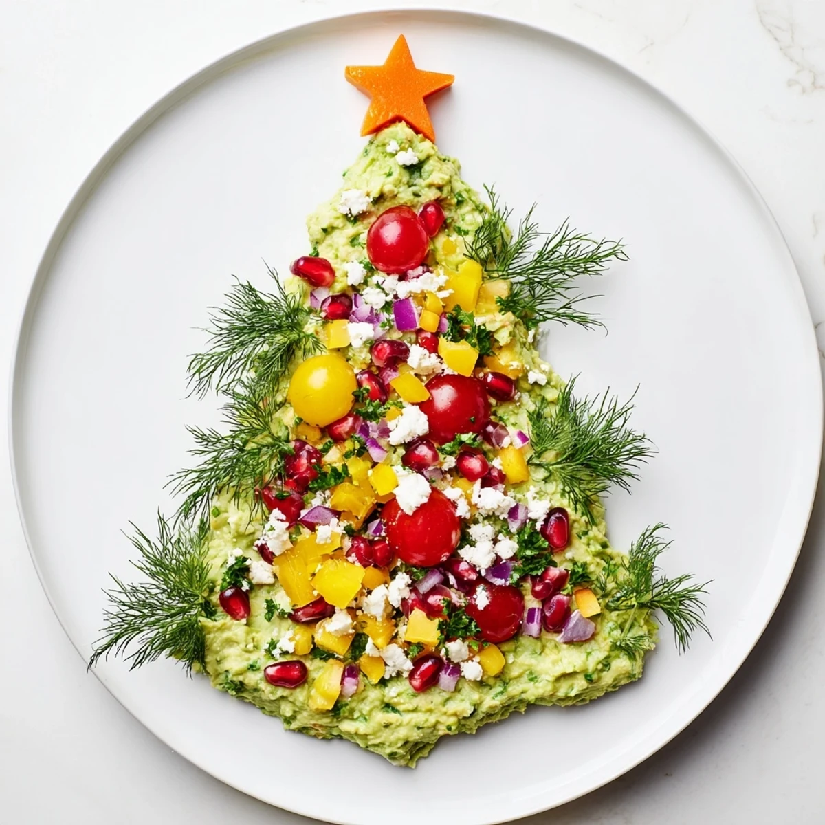 Whipped Avocado Christmas Tree