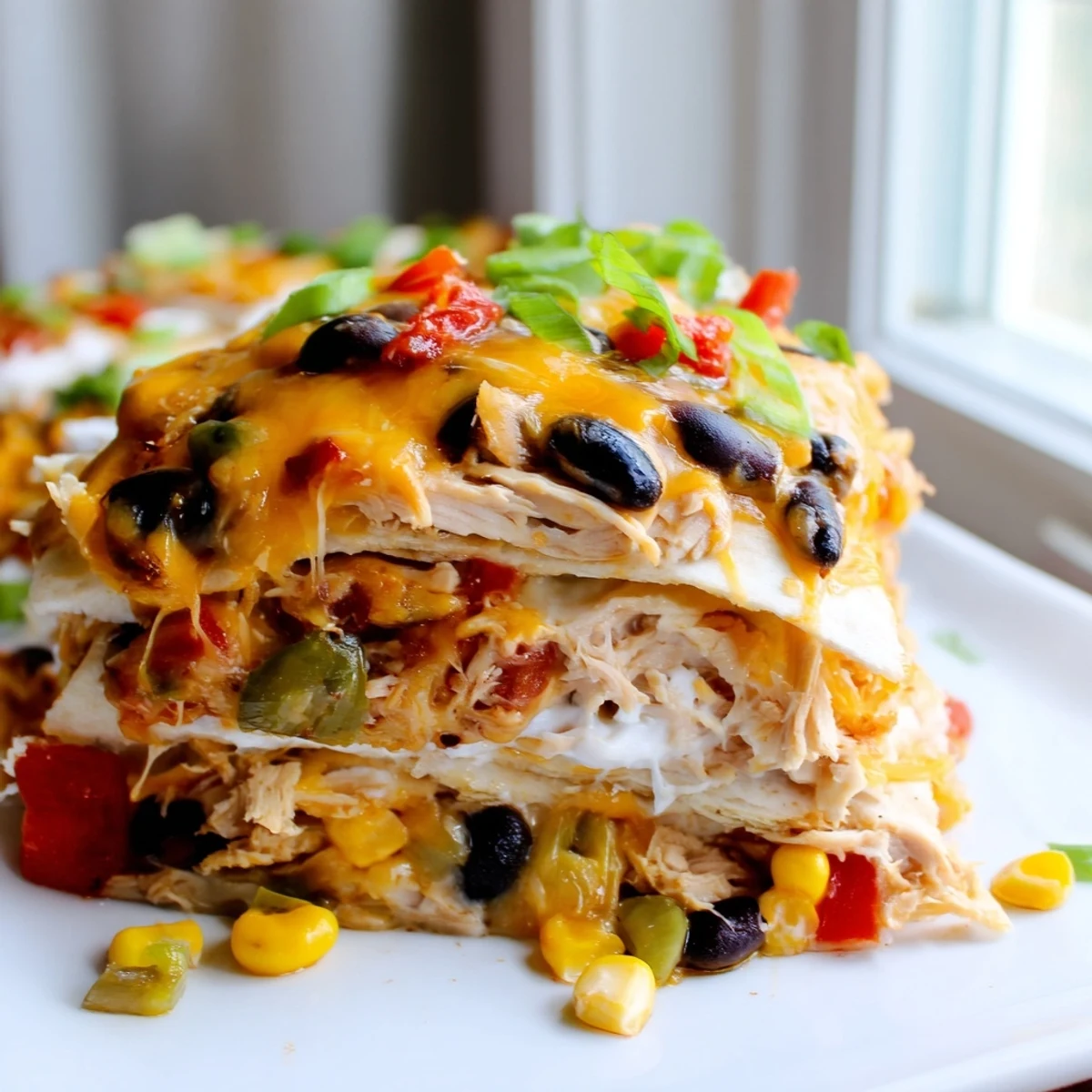 Warm, bubbling Taco Bell Copycat Chicken Bake, showing melted cheese and tender chicken filling inside.