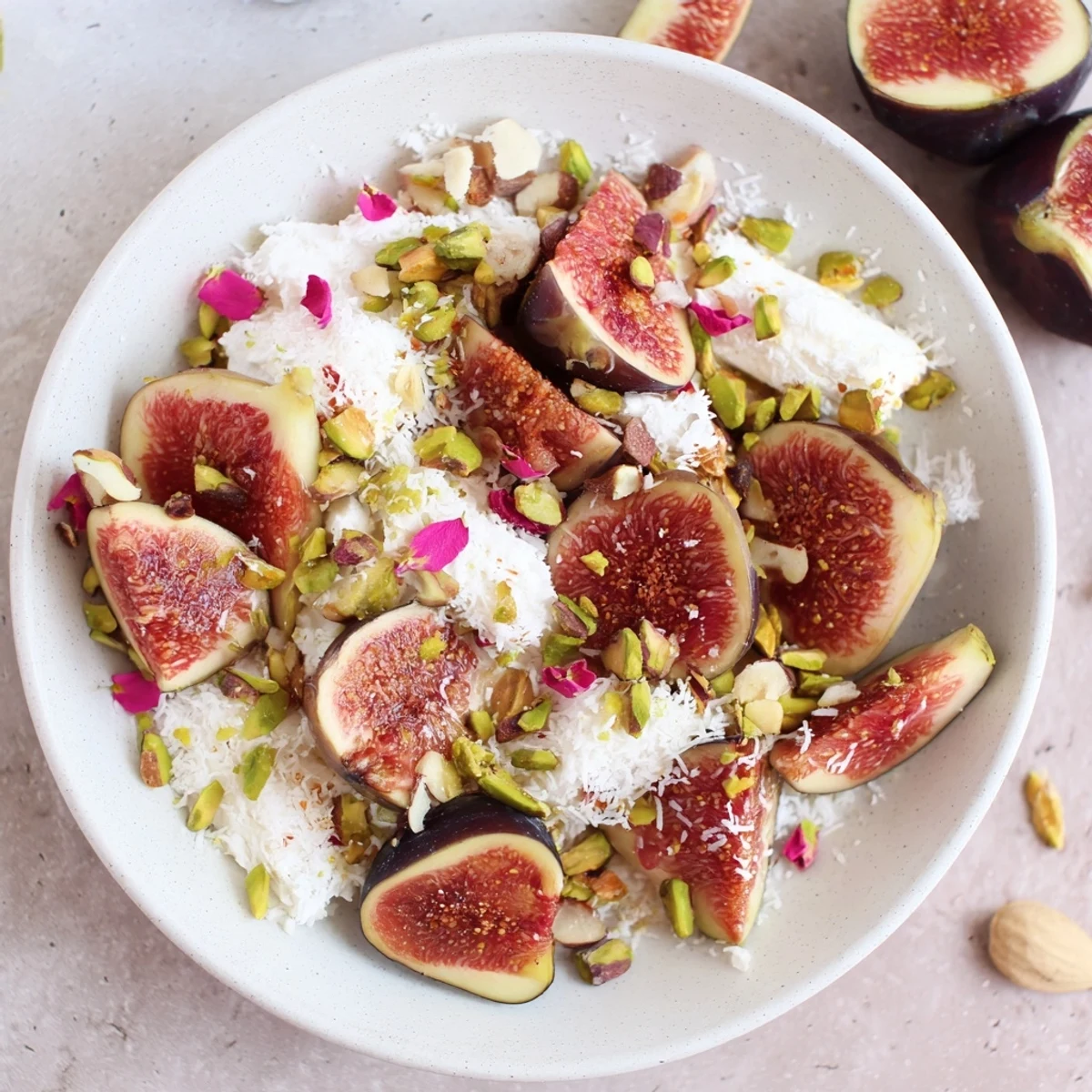 A festive Winter Fruit platter with juicy figs and dates, ready for holiday entertaining.