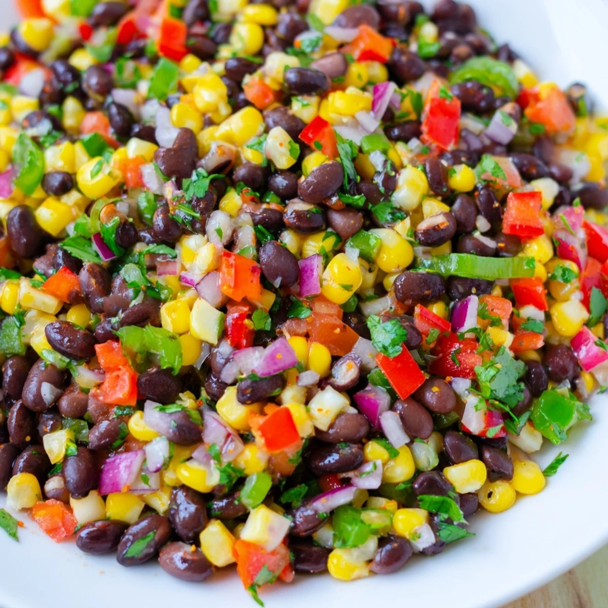 Vibrant Cowboy Caviar Salad: a colorful mix of beans and veggies bathed in lime dressing.