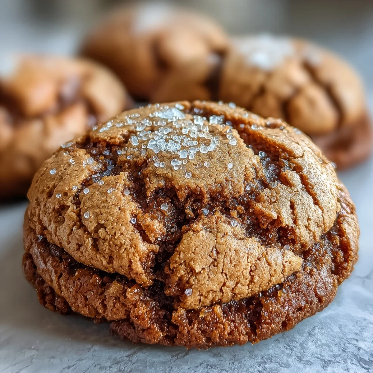 Freshly baked Hojicha and Brown Butter Cookies on a wire rack, showcasing crisp edges and chewy centers with a warm roasted tea aroma.