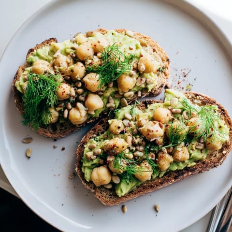 Avocado Toast Chickpeas Herbs
