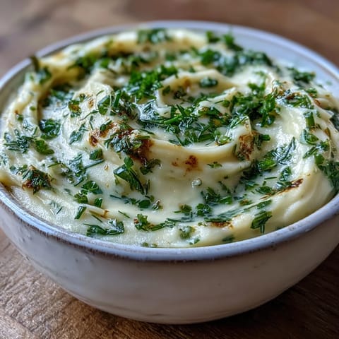 Spoon dipping into smooth roasted parsnip soup with herbs, served alongside crusty artisan bread.