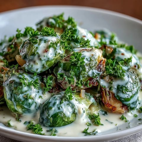 Brussels Sprouts Cream Cheese Mustard