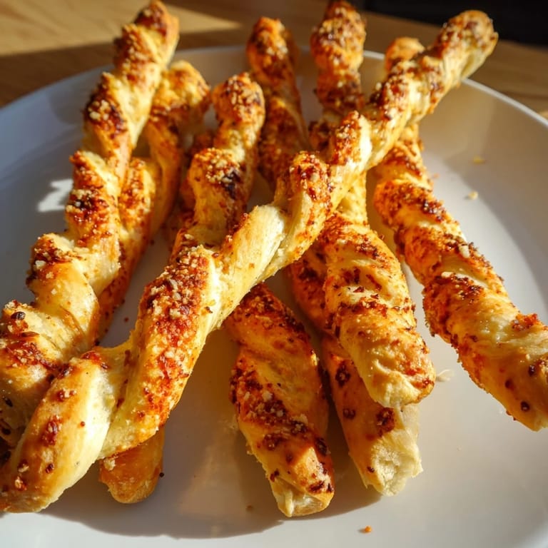 Golden-brown Flamin Hot Pretzel Biscuit Sticks with melted cheese, just out of the oven.  