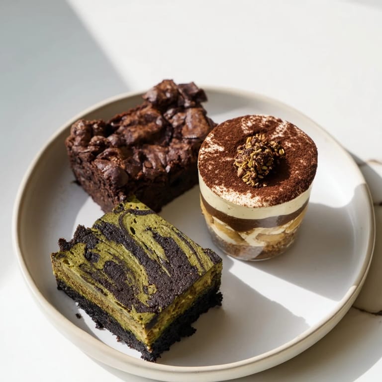 Delightful mini chai tiramisu cups topped with cocoa and fragrant spices, perfect for sharing.