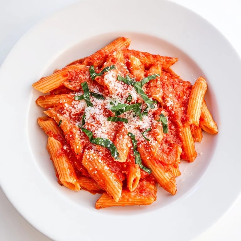 A close-up shot of perfectly cooked Microwave Bowl Pasta, sprinkled with fresh herbs.