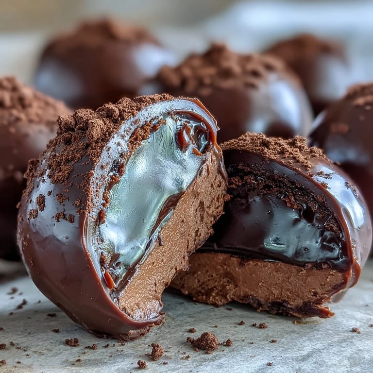 Creamy Hojicha Truffles paired with espresso and sake on a minimalist platter.